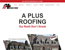 Tablet Screenshot of a-plus-roofing.com